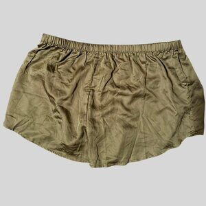 Ettitude Olive Green Woman Shorts XL Lounge Sleepwear Elastic Waist Comfy Casual